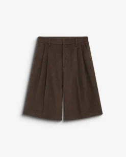 Bermuda long ample motif chevrons chocolat Bradi