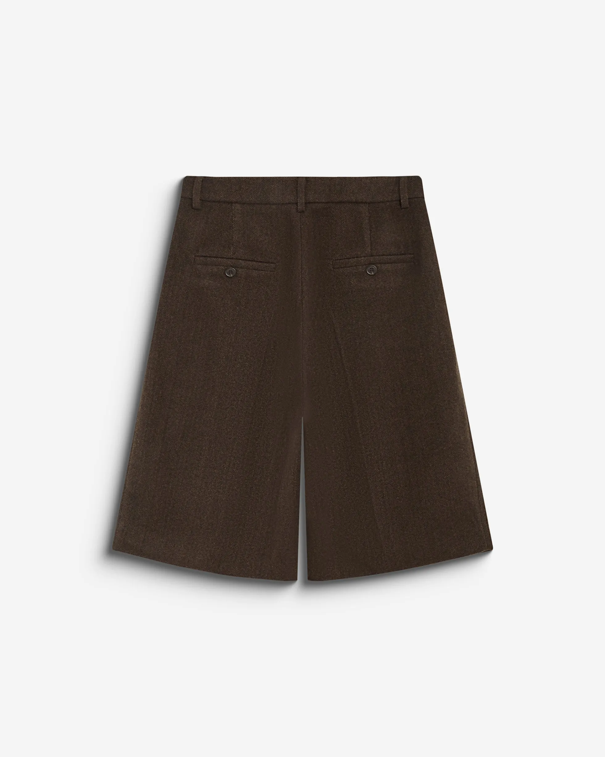 Bermuda long ample motif chevrons chocolat Bradi
