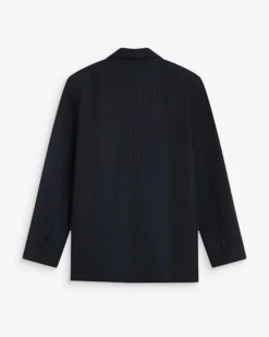 Blazer croisé à rayures marine Auguste