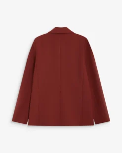 Blazer droit à boutonnage croisé terracotta Noix