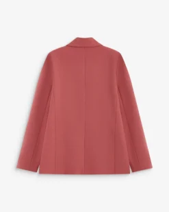 Blazer droit à boutonnage croisé blush Noix