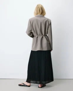 Blazer droit rayé cintré à la taille rayure Acario