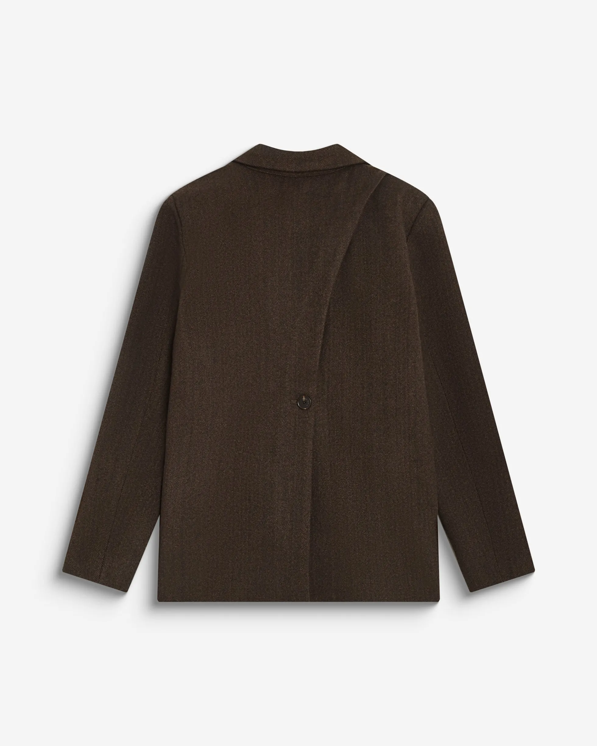 Blazer oversize structuré à boutons au dos chocolat Behati