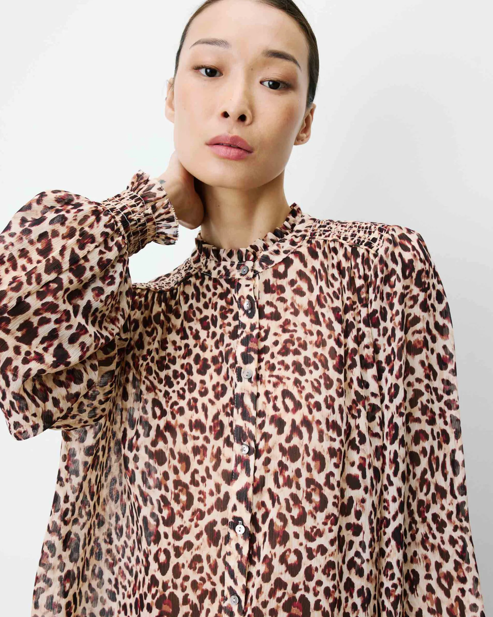 Blouse fluide ample à imprimé leo Almira