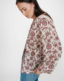 Blouse romantique en coton à motifs fleur Valencia