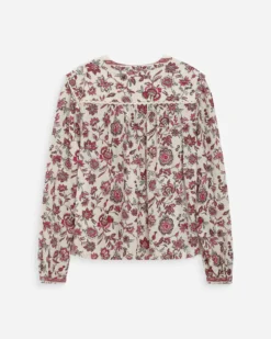 Blouse romantique en coton à motifs fleur Valencia