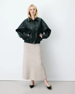 Blouson oversize similicuir à poches noir Axel