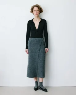 Body ajusté col polo en maille fine lurex noir Bentley