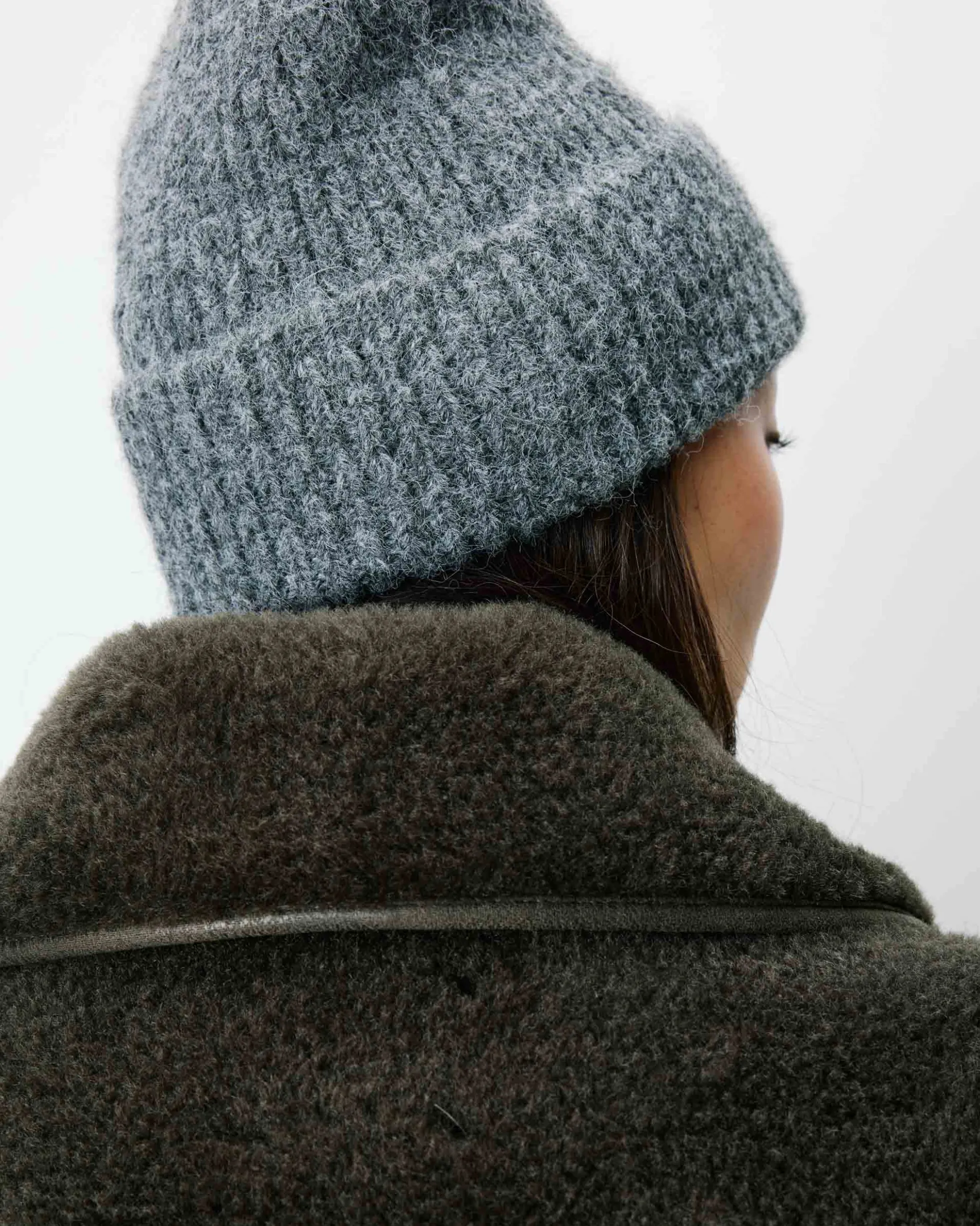 Bonnet en laine mélangée anthracite Antorin
