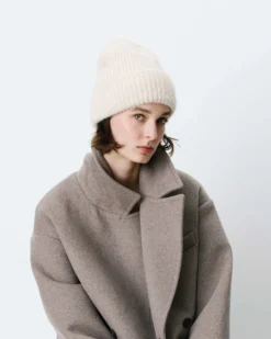 Bonnet en laine mélangée sable Antorin