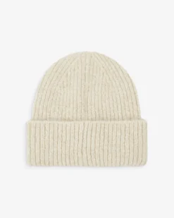 Bonnet en laine mélangée sable Antorin