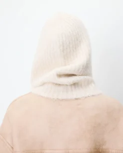 Cagoule en laine mélangée sable Samourai