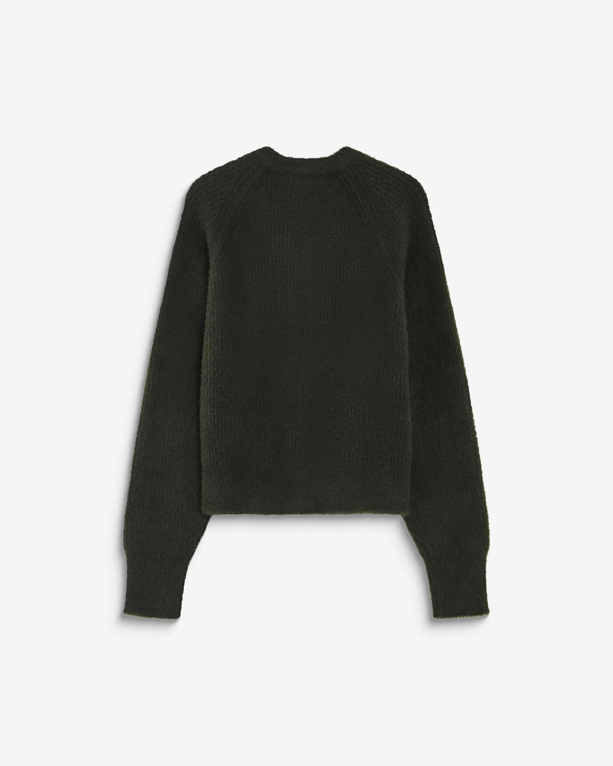 Cardigan doux col rond boutonné kaki Aleron