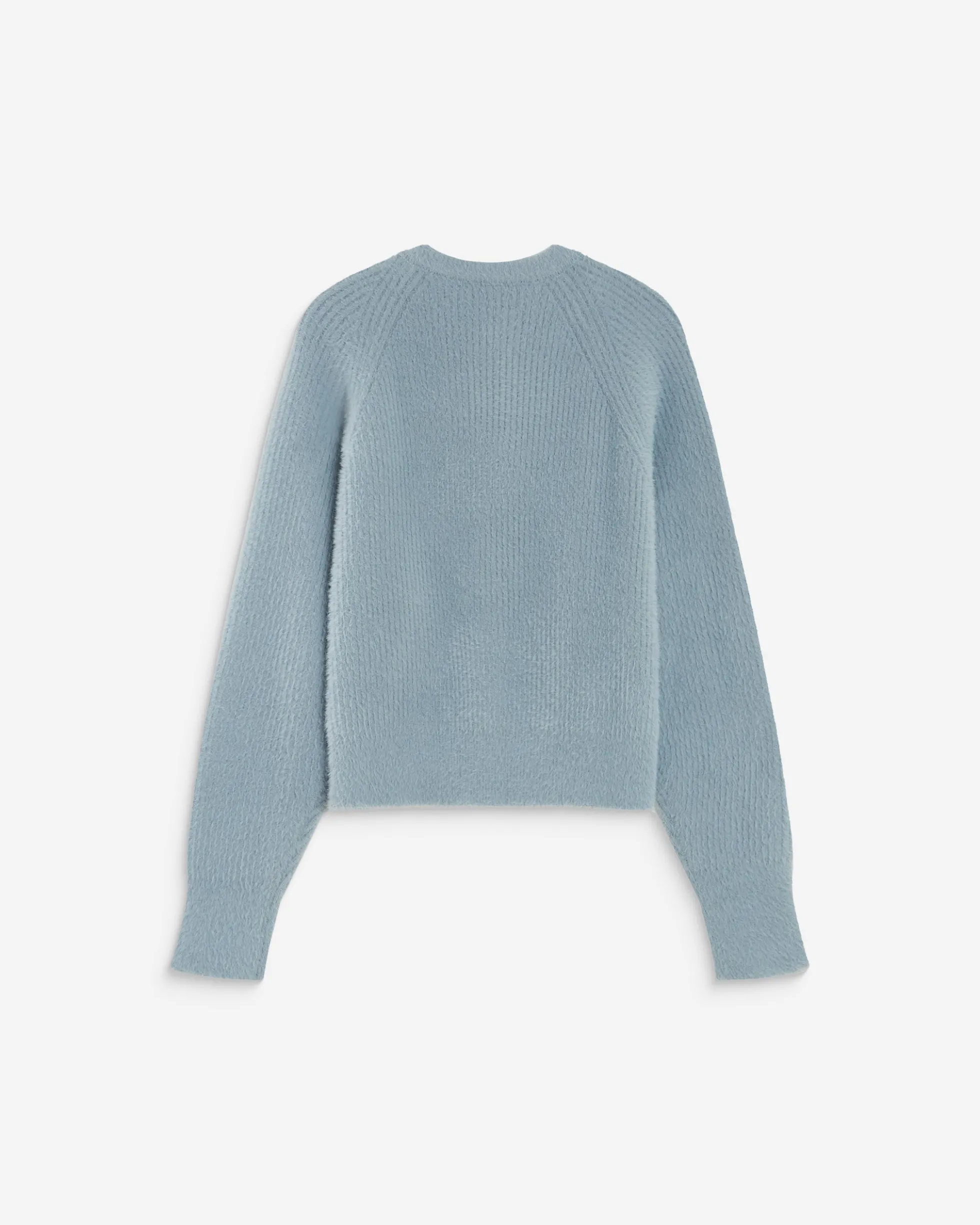 Cardigan doux col rond boutonné bleuet Aleron
