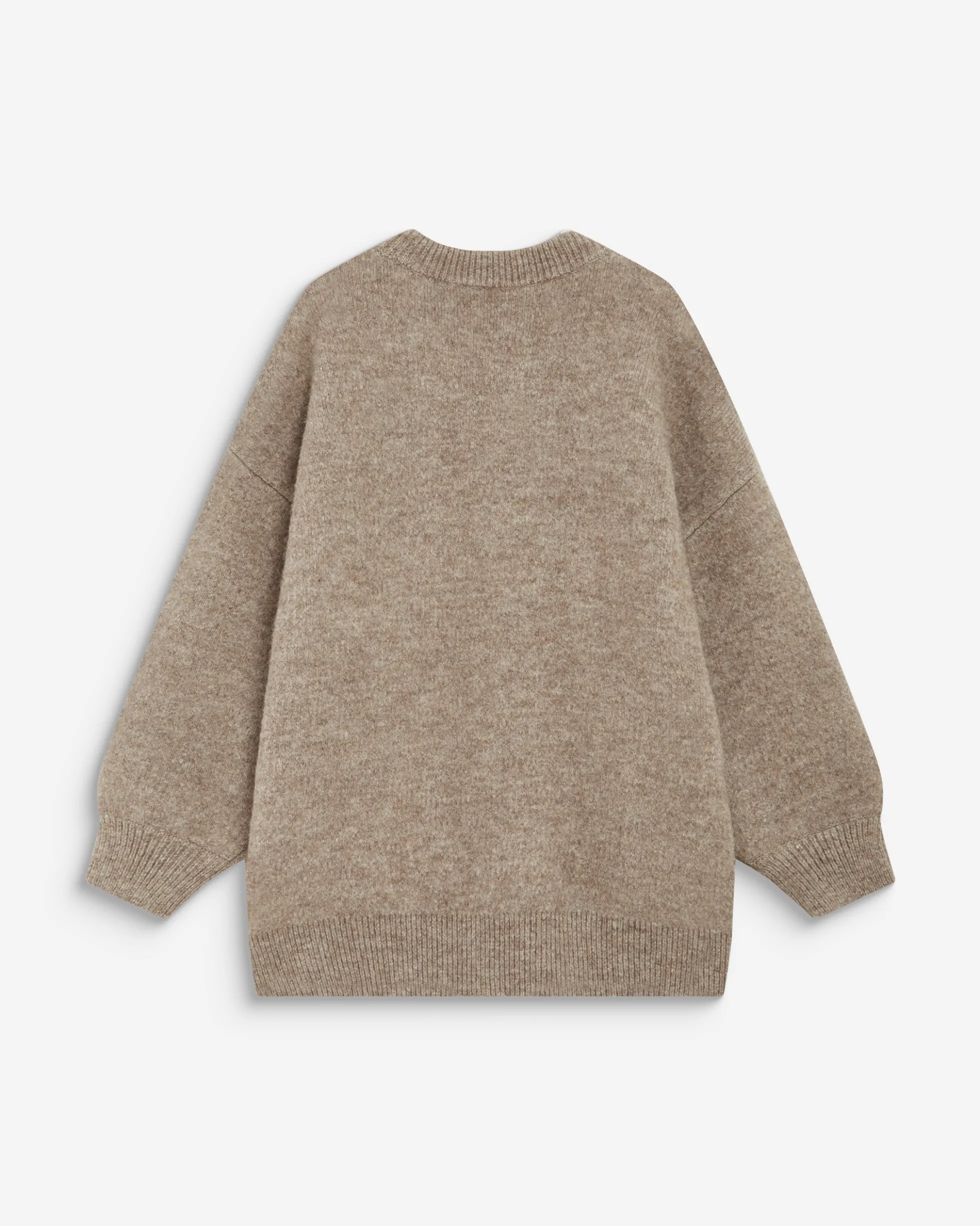 Cardigan oversize col V en maille douce mocha Bloom