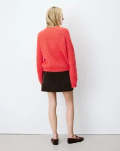 Cardigan oversize manches longues sanguine Saluda