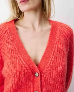 Cardigan oversize manches longues sanguine Saluda