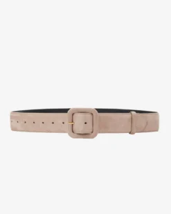 Ceinture en suédine boucle carrée assortie grege Alvaro
