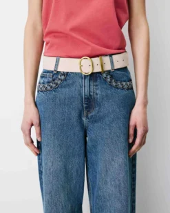 Ceinture en suédine boucle doré sable Swinton