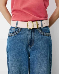 Ceinture en suédine boucle doré sable Swinton