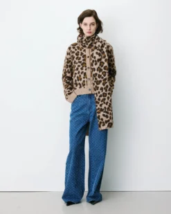 Écharpe en jacquard imprimé leo Adra