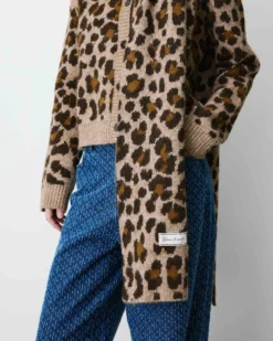 Écharpe en jacquard imprimé leo Adra