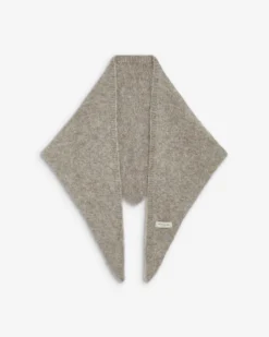 Écharpe triangulaire en maille taupe Bonnie