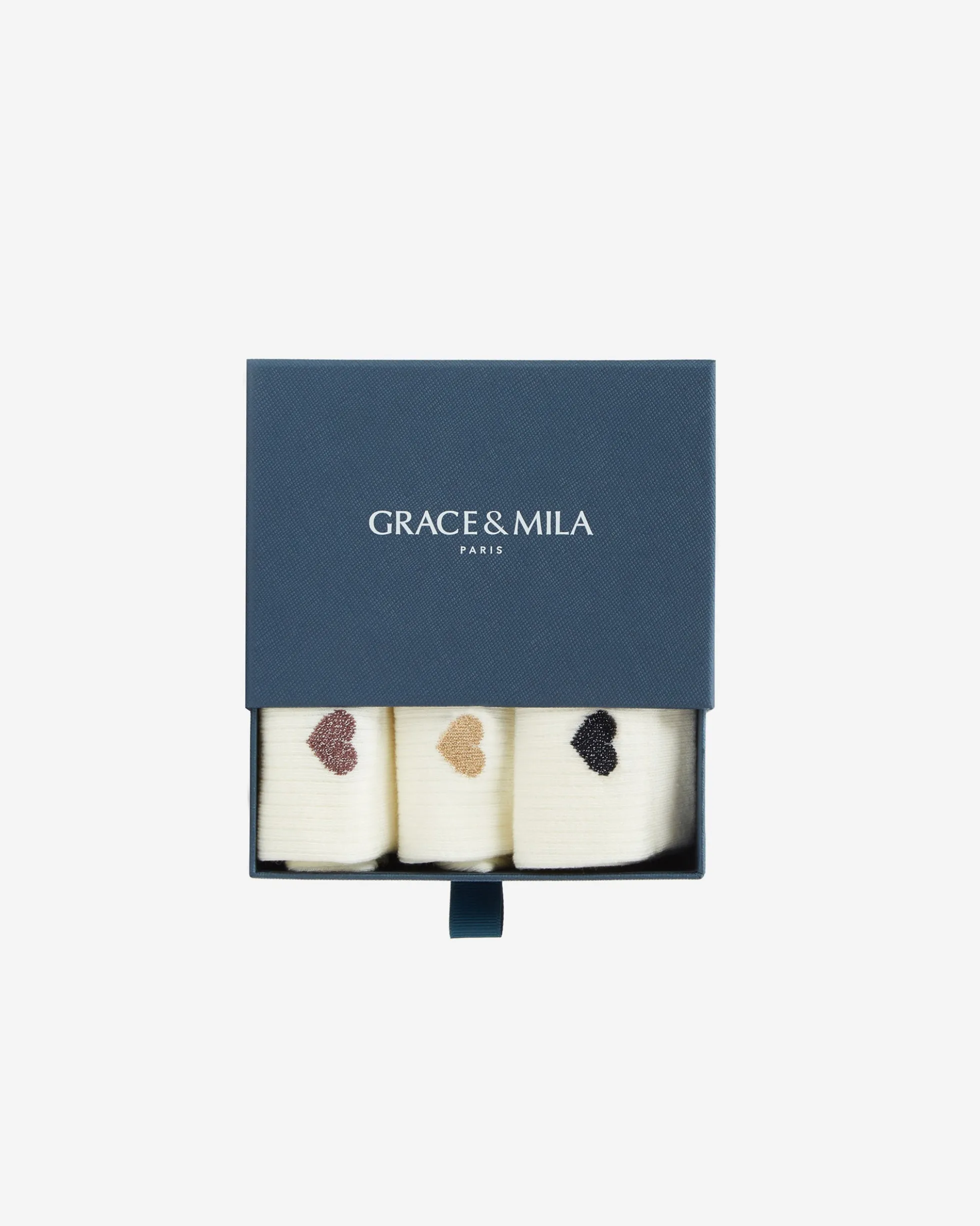 Chaussettes cœurs en lurex multico Asteria