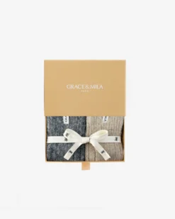 Chaussettes épaisses en laine mélangée multico Arlen