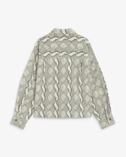 Chemise en denim à motif python Adriana