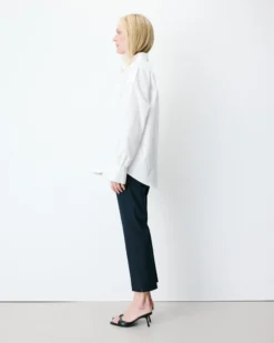 Chemise oversize en coton ivoire Armelle