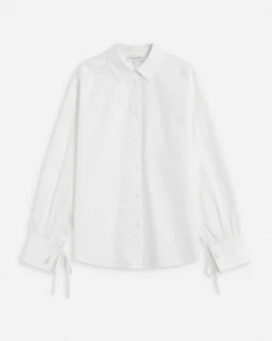 Chemise oversize en coton ivoire Armelle