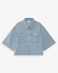 Chemise oversize en denim skyblue Vita