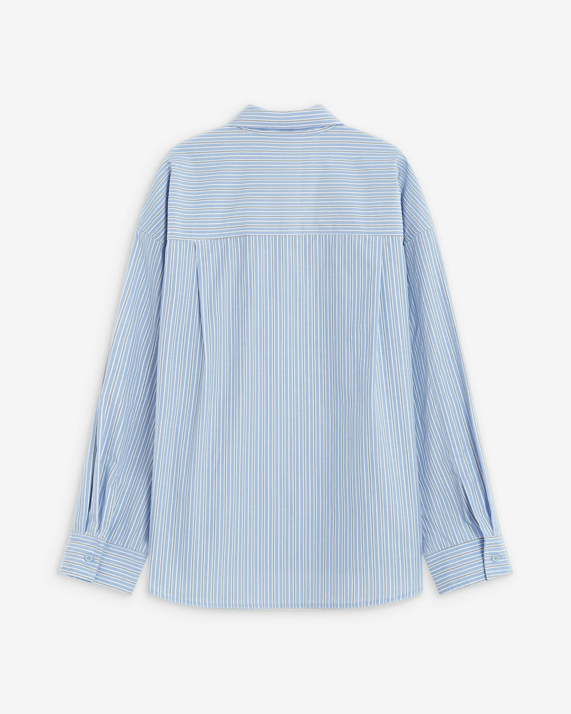 Chemise rayée oversize à cravate amovible ciel Athena