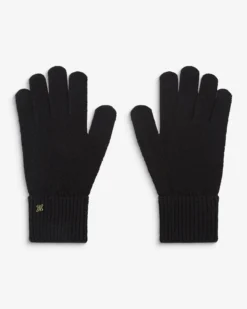 Duo bonnet et gants en maille noir Anicet