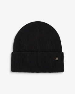 Duo bonnet et gants en maille noir Anicet