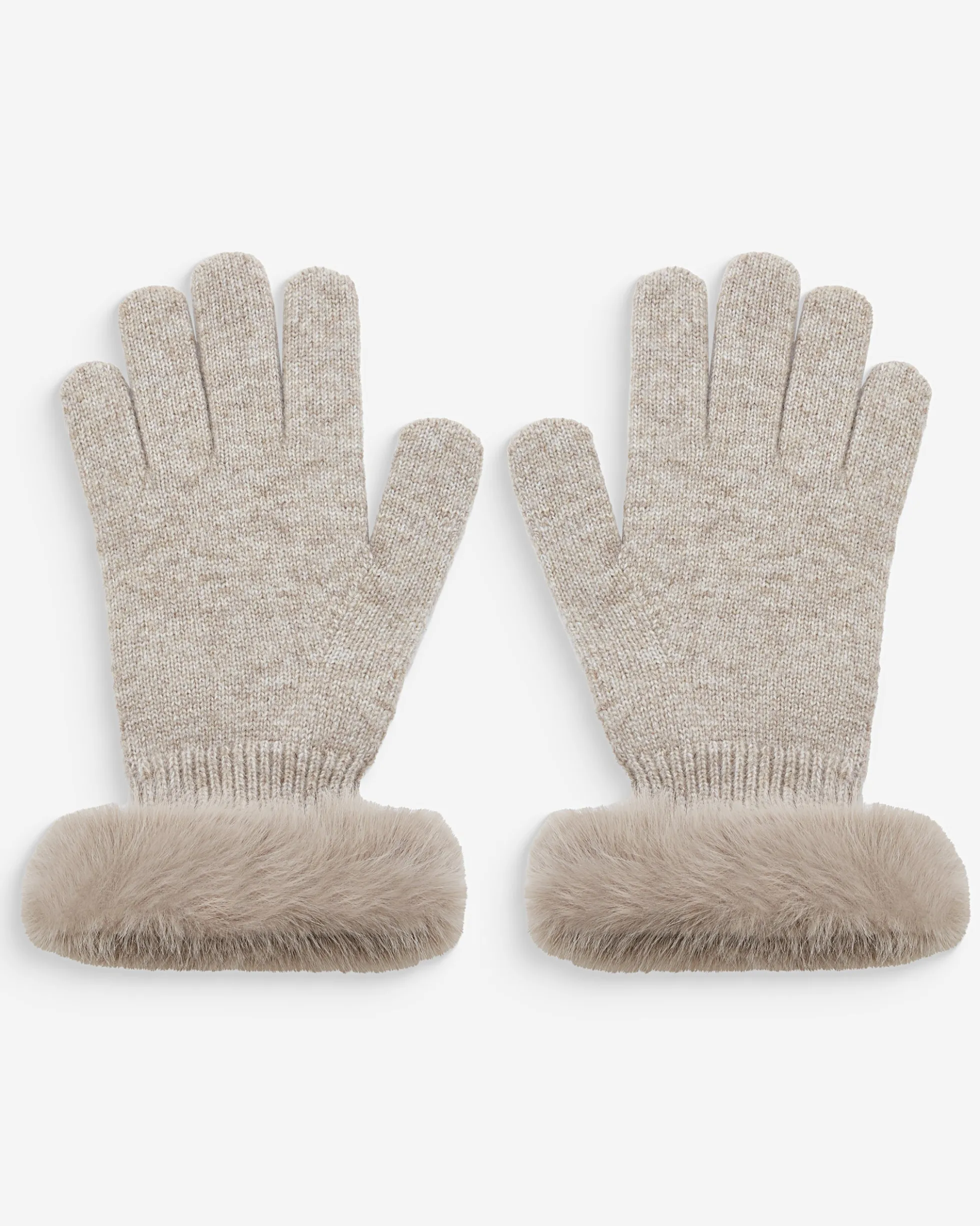 Gants en maille poignets fausse fourrure grege Brixton