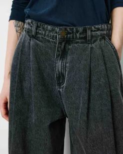Jean baggy taille mi haute blackwashed John