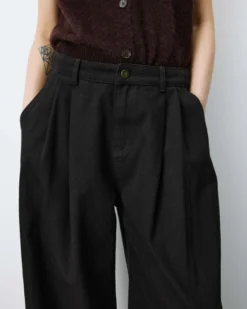 Jean baggy taille mi haute chocolat John