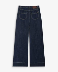 Jean droit taille haute poches plaquées darkblue Jacob