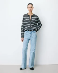 Jean flare délavé taille mi haute skyblue Joseph
