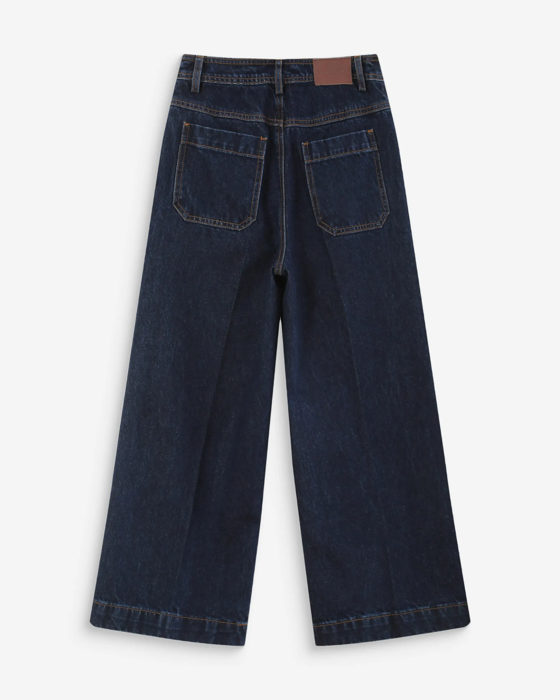 Jean loose 7/8e taille haute poches plaquées darkblue Joe