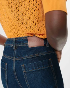 Jean loose 7/8e taille haute poches plaquées darkblue Joe