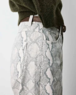 Jean taille haute loose imprimé python Socca
