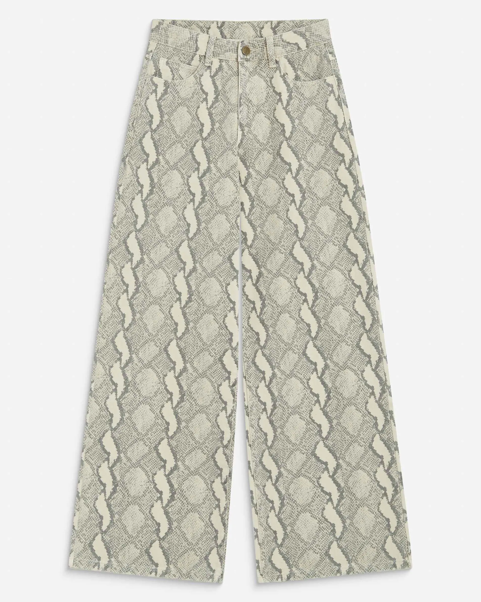 Jean taille haute loose imprimé python Socca