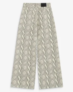 Jean taille haute loose imprimé python Socca