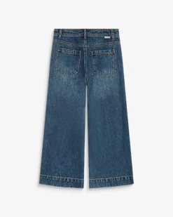 Jean 7/8 taille haute poches plaquées vintageblue Johan