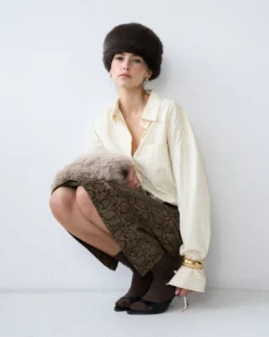 Jupe fourreau similicuir taille haute python Acacia