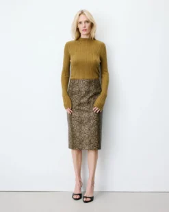 Jupe fourreau similicuir taille haute python Acacia