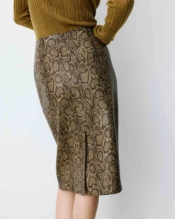 Jupe fourreau similicuir taille haute python Acacia